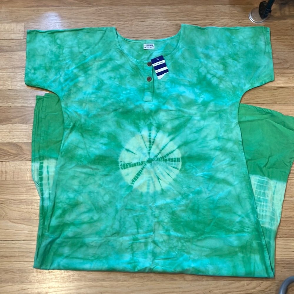 NWT boho tie dye cotton dress by Eternia St. Patricks Day